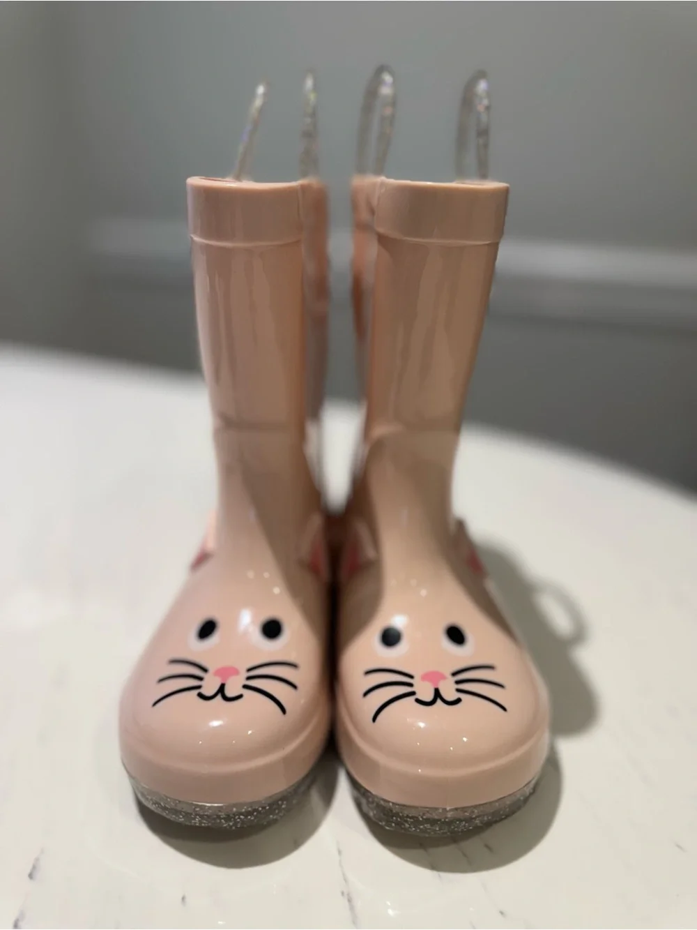 Old Navy Light Pink Bunny Rain Boots for Kids